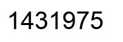 Number 1431975 black image