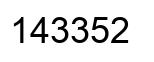 Number 143352 black image