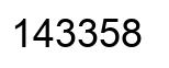 Number 143358 black image