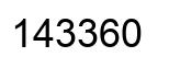Number 143360 black image
