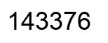 Number 143376 black image