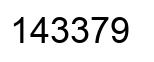 Number 143379 black image