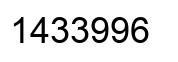 Number 1433996 black image