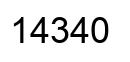 Number 14340 black image