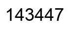 Number 143447 black image