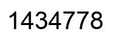 Number 1434778 black image
