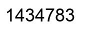 Number 1434783 black image