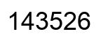 Number 143526 black image