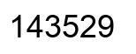 Number 143529 black image