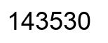 Number 143530 black image