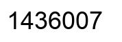 Number 1436007 black image