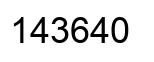 Número 143640 imagen negro