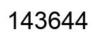 Número 143644 imagen negro