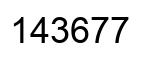 Número 143677 imagen negro
