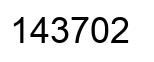 Number 143702 black image