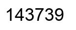 Number 143739 black image