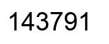 Number 143791 black image