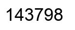 Number 143798 black image