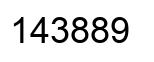 Number 143889 black image