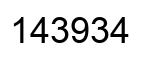 Number 143934 black image