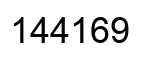 Number 144169 black image