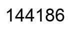 Number 144186 black image