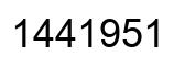 Number 1441951 black image