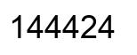 Number 144424 black image