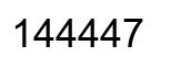 Number 144447 black image