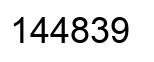 Número 144839 imagen negro
