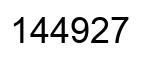 Number 144927 black image