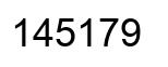 Number 145179 black image