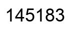 Número 145183 imagen negro