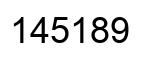Número 145189 imagen negro