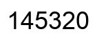 Number 145320 black image