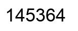 Número 145364 imagen negro