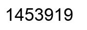 Number 1453919 black image