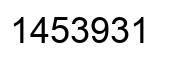 Number 1453931 black image