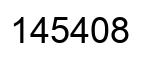 Number 145408 black image