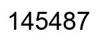 Number 145487 black image