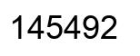 Number 145492 black image