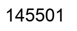 Number 145501 black image