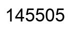 Number 145505 black image