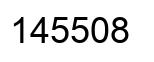 Number 145508 black image