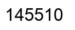 Number 145510 black image