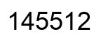 Number 145512 black image