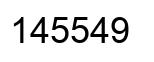 Number 145549 black image