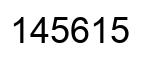 Número 145615 imagen negro