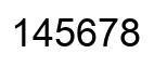 Número 145678 imagen negro