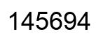 Number 145694 black image